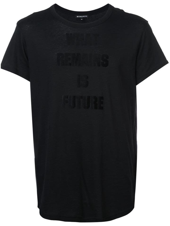 Ann Demeulemeester 'what Remains Is Future' T-shirt - Black