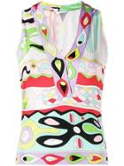 Emilio Pucci Pre-owned Psychedelic Print Sleeveless Blouse - Green