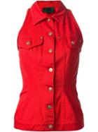 Jean Paul Gaultier Vintage Sleeveless Denim Jacket, Women's, Size: 40