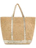 Vanessa Bruno Sequin Trim Shopper Tote - Nude & Neutrals