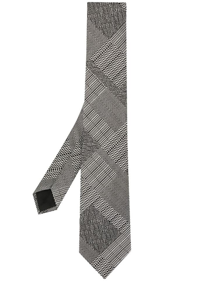 Cerruti 1881 Patchwork Print Tie - Grey