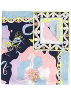 Emilio Pucci Printed Silk-twill Scarf - Blue