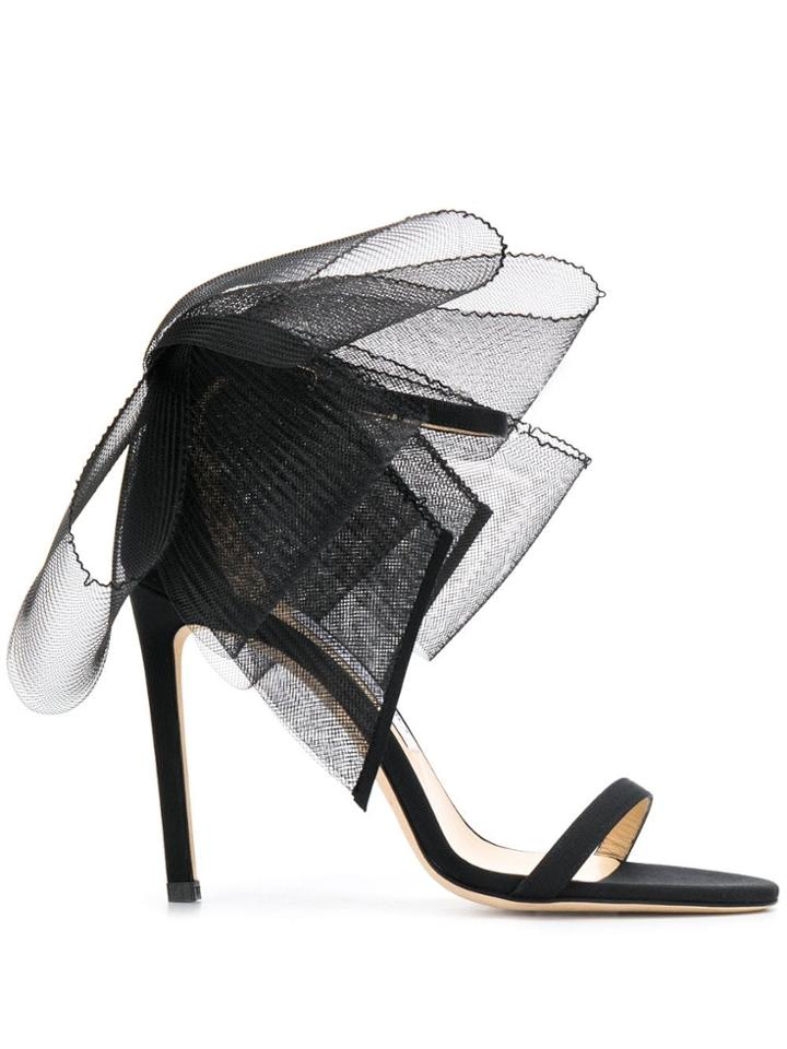 Jimmy Choo Aveline Bow Detail Sandals - Black