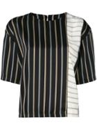 Antonio Marras - Striped Blouse - Women - Polyester - 44, Black, Polyester
