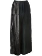 Stella Mccartney Split Material Pleated Skirt