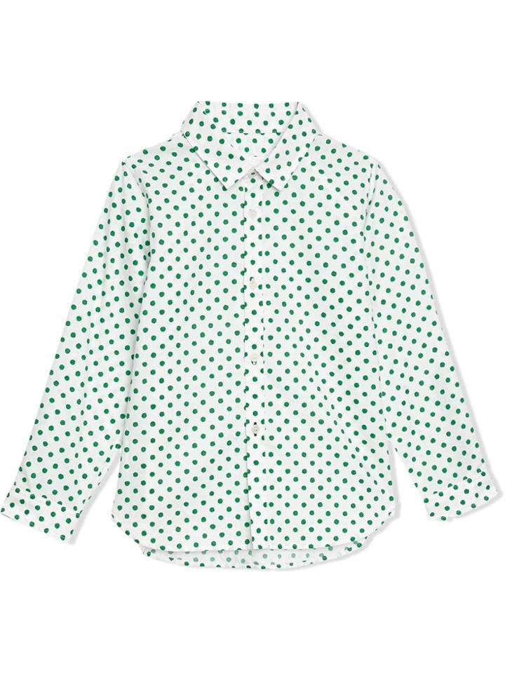 Burberry Kids Teen Polka Dot Shirt - White