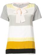 Dorothee Schumacher Striped Bow Detail T-shirt - Yellow & Orange