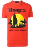 Dsquared2 Surfer Sunset T-shirt, Men's, Size: Large, Yellow/orange, Cotton