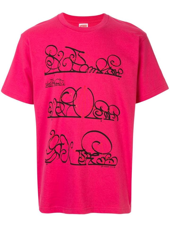 Supreme System Tee - Pink