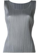 Pleats Please By Issey Miyake Pleated Tank, Women's, Size: 5, Grey, Polyester