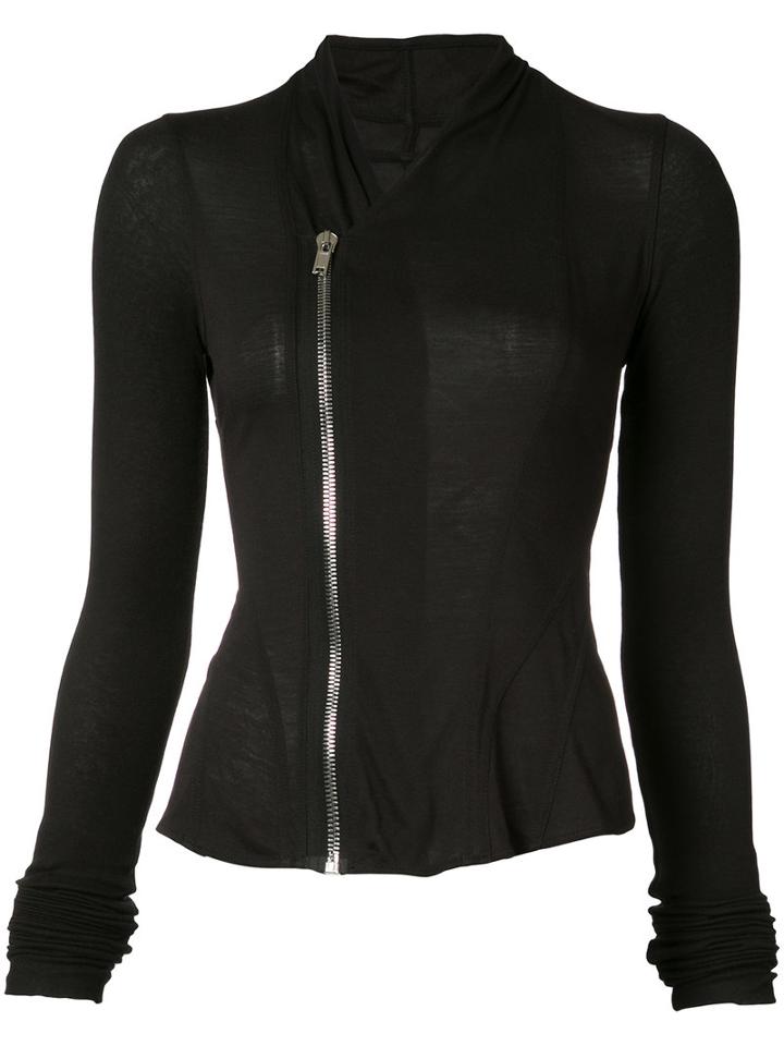 Rick Owens Lilies - Fitted Jacket - Women - Cotton/nylon/viscose - 42, Black, Cotton/nylon/viscose