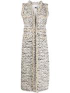 Edward Achour Paris Embellished Tweed Vest - Grey