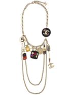 Chanel Vintage Multi Strand Make-up Necklace, Women's, Metallic