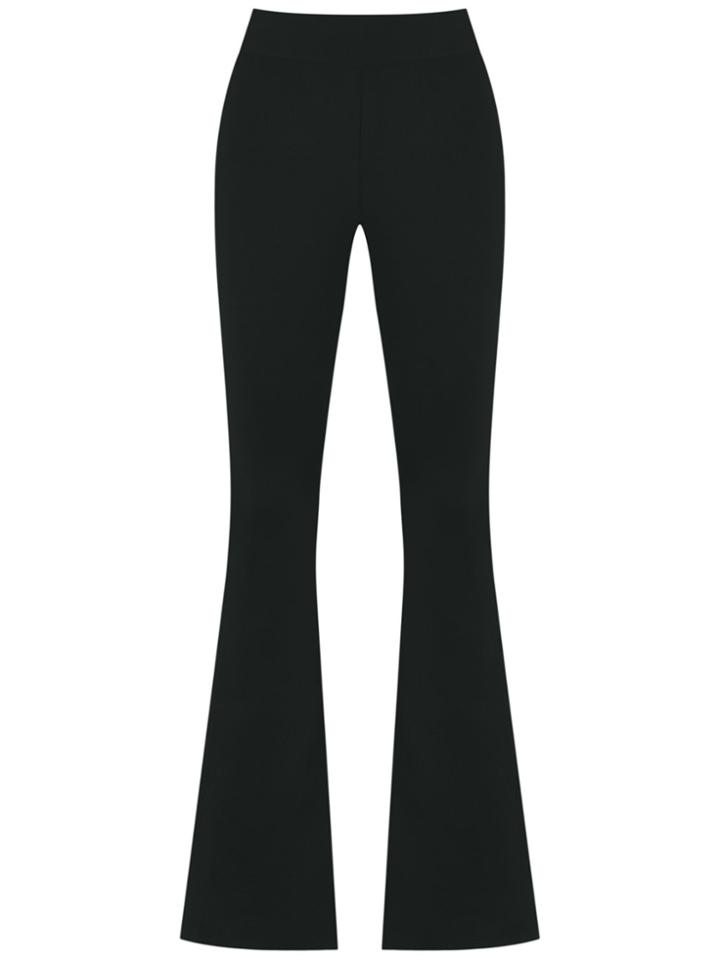 Cecilia Prado Knit Flare Trousers - Black