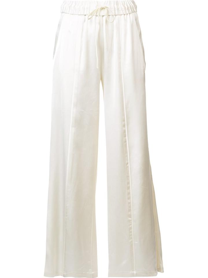 Sea Flared Track Pants, Women's, Size: 4, White, Viscose/virgin Wool