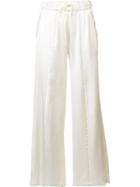 Sea Flared Track Pants, Women's, Size: 4, White, Viscose/virgin Wool