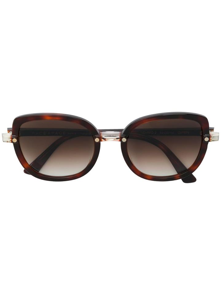 Face À Face Round Shaped Sunglasses - Brown