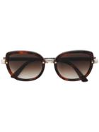Face À Face Round Shaped Sunglasses - Brown