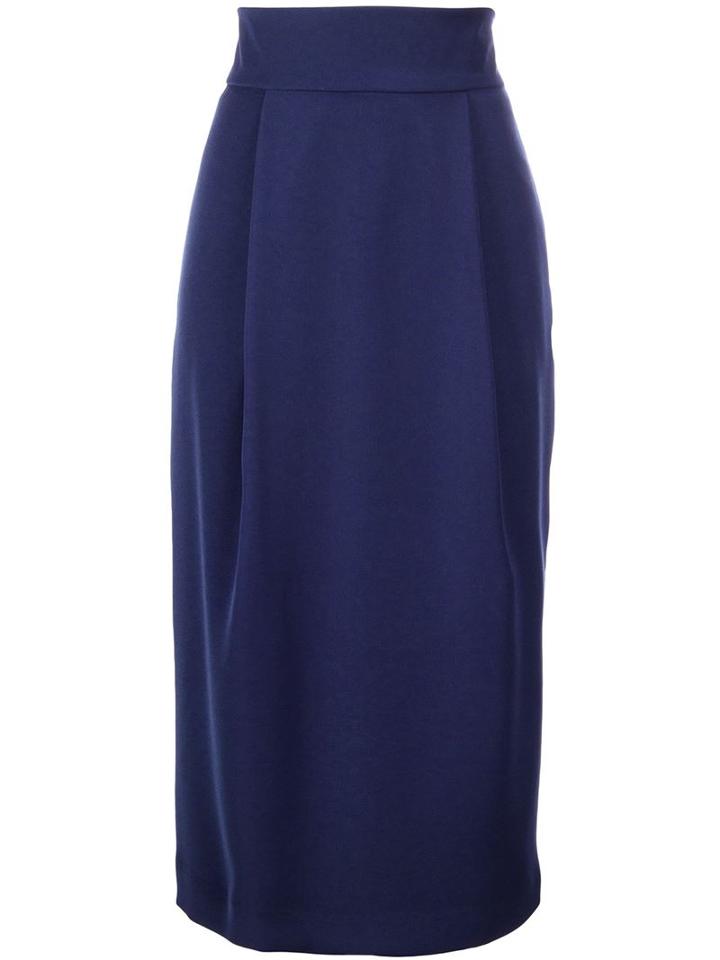 En Route High Waisted Skirt, Women's, Size: 2, Blue, Polyester