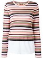 No21 Layered Stripe Jumper, Women's, Size: 40, Cotton/viscose/polyester/polyamide
