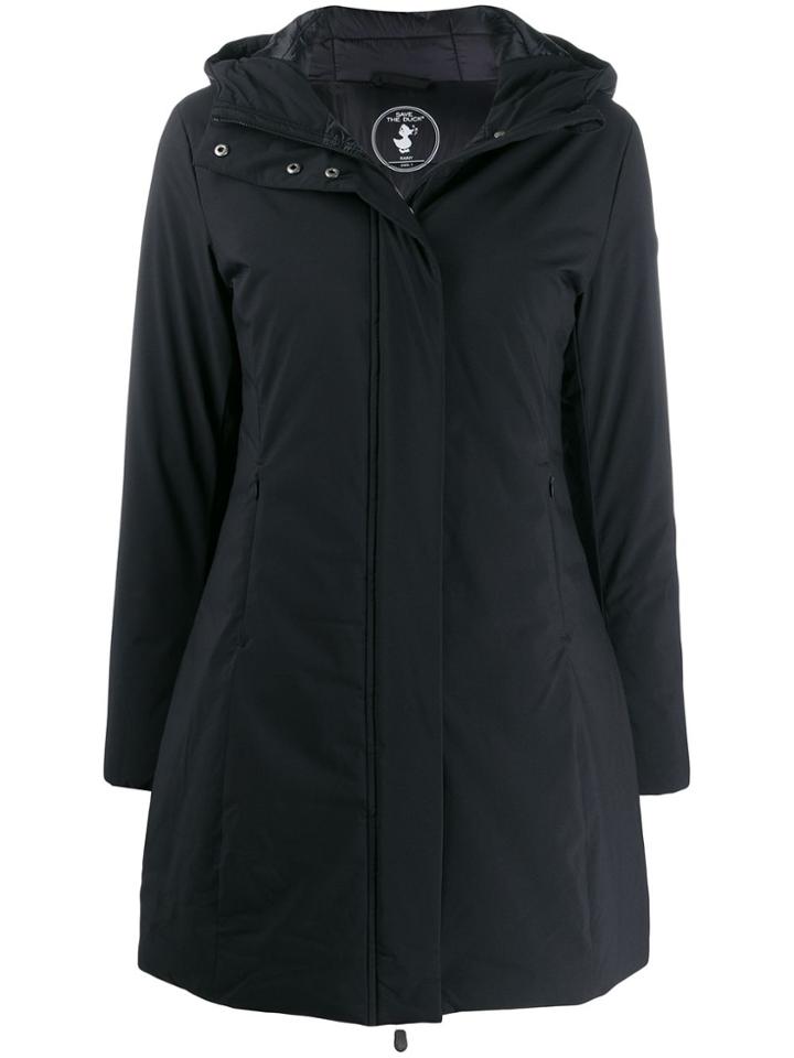 Save The Duck Logo Hooded Raincoat - Black