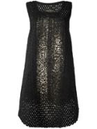 Vivienne Westwood Anglomania Net Layered Sleeveless Dress, Women's, Size: Large, Black, Cotton/polyester/other Fibers/acrylic