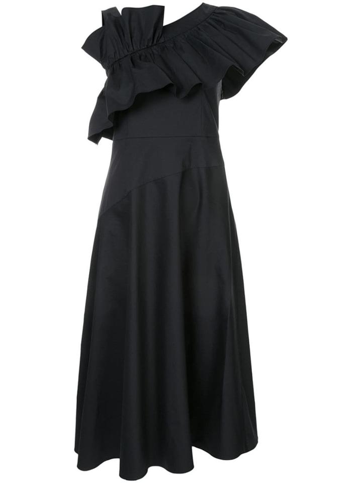 Goen.j One Shoulder Midi Dress - Blue