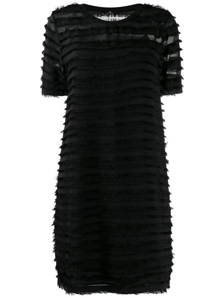 Ps Paul Smith Fringed Trim Dress - Black