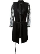 Ann Demeulemeester Feather Embellished Sheer Sleeve Jacket