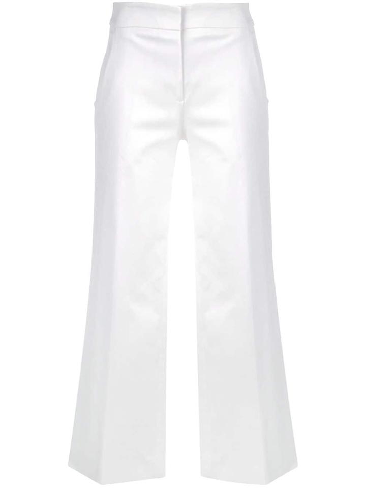 Derek Lam Wide Leg Cotton Sateen Culotte - White