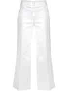Derek Lam Wide Leg Cotton Sateen Culotte - White