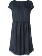 Kristensen Du Nord Shortsleeved Boat Neck Dress, Women's, Size: 1, Blue, Cotton/cupro/modal