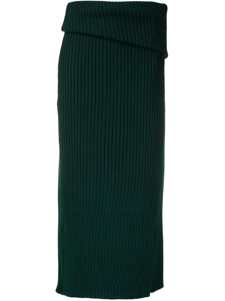 Jacquemus Folded Knit Skirt - Green