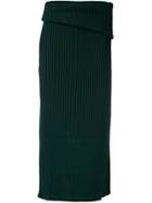 Jacquemus Folded Knit Skirt - Green