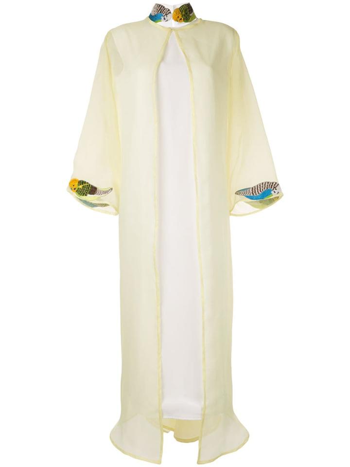 Pose Arazzi Embroidered Collar Dress - White