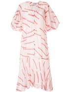 Lee Mathews Mali Puff Sleeve Dress - Pink