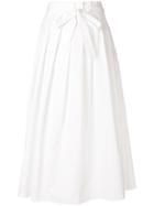 Fabiana Filippi Belted Waist A-line Skirt - White