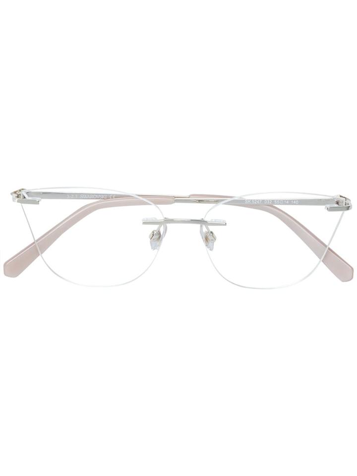 Swarovski Eyewear Cat-eye Frame Glasses - Metallic