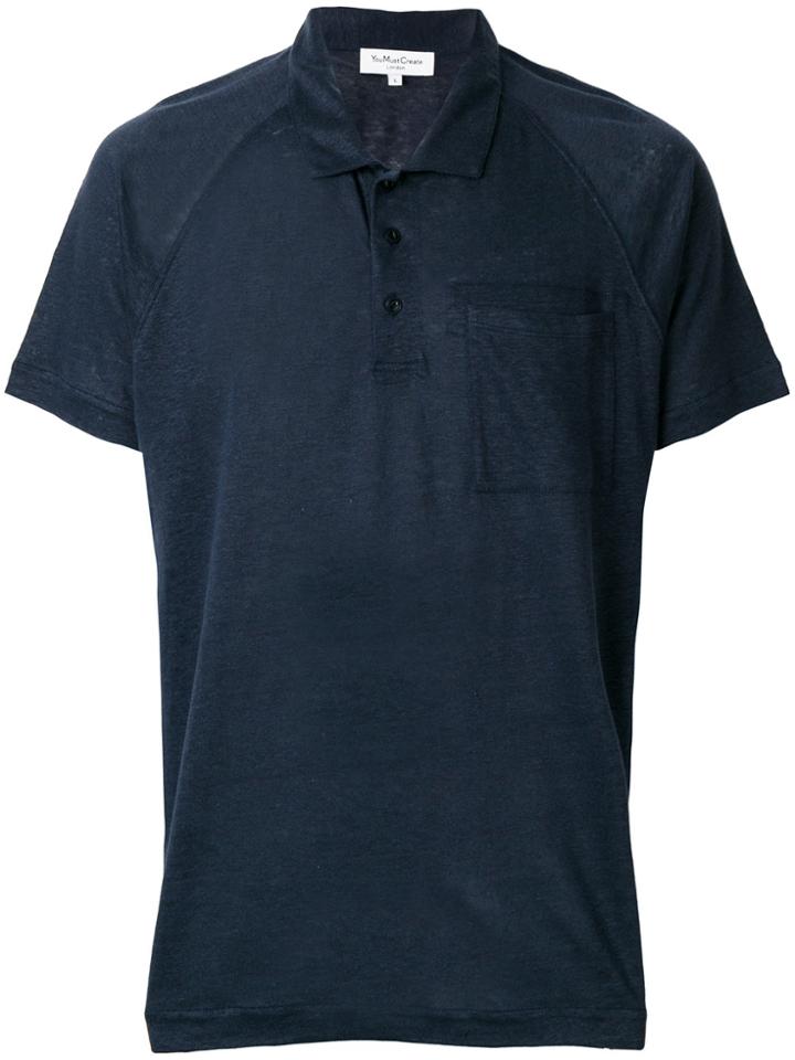 Ymc Pocket Button Polo Shirt - Blue