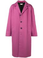 Marni Long Single-breasted Coat - Pink & Purple
