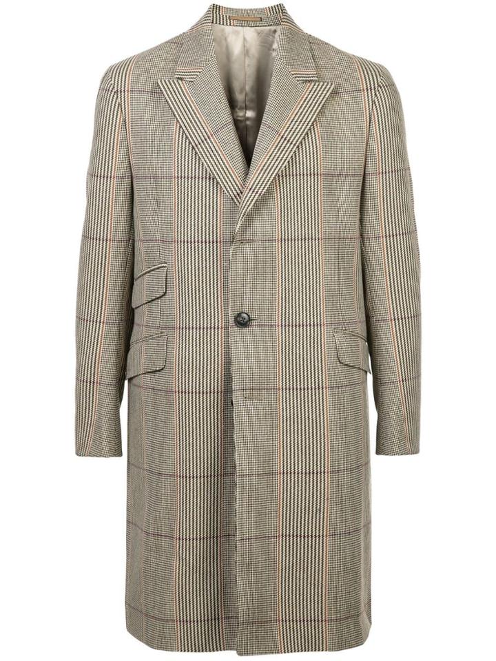 Holiday Checked Coat - Brown