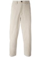 Acne Studios High-waist Cropped Trousers, Men's, Size: 48, Nude/neutrals, Cotton