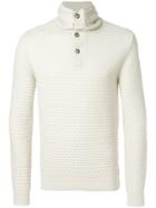Paolo Pecora Buttoned Roll-neck Sweater - White