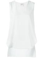 Dkny Cross Over Back Top, Women's, Size: Xs, White, Triacetate/polyester/silk/polyester