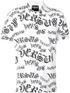 Versus Logo Print Polo Shirt - White