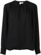 Comme Des Garçons Noir Kei Ninomiya Pleated Detail Blouse, Women's, Size: Large, Black, Polyester