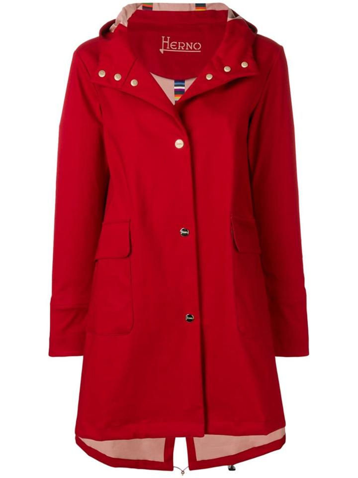 Herno Hooded Parka Coat - Red