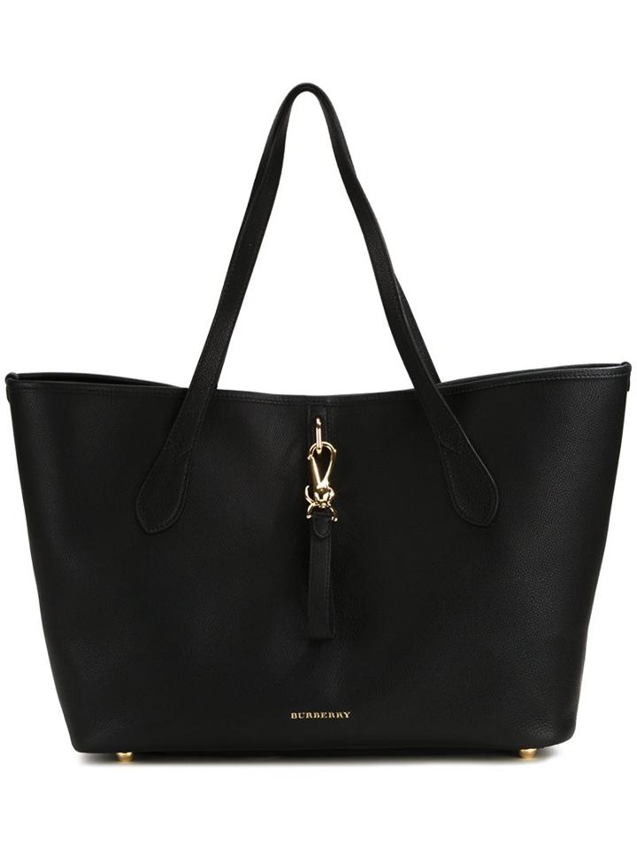 Burberry Double Handles Large Tote, Women's, Black