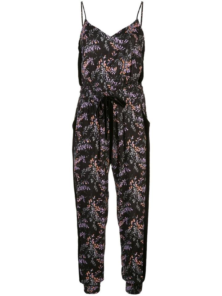 Cinq A Sept Amia Floral Print Jumpsuit - Black