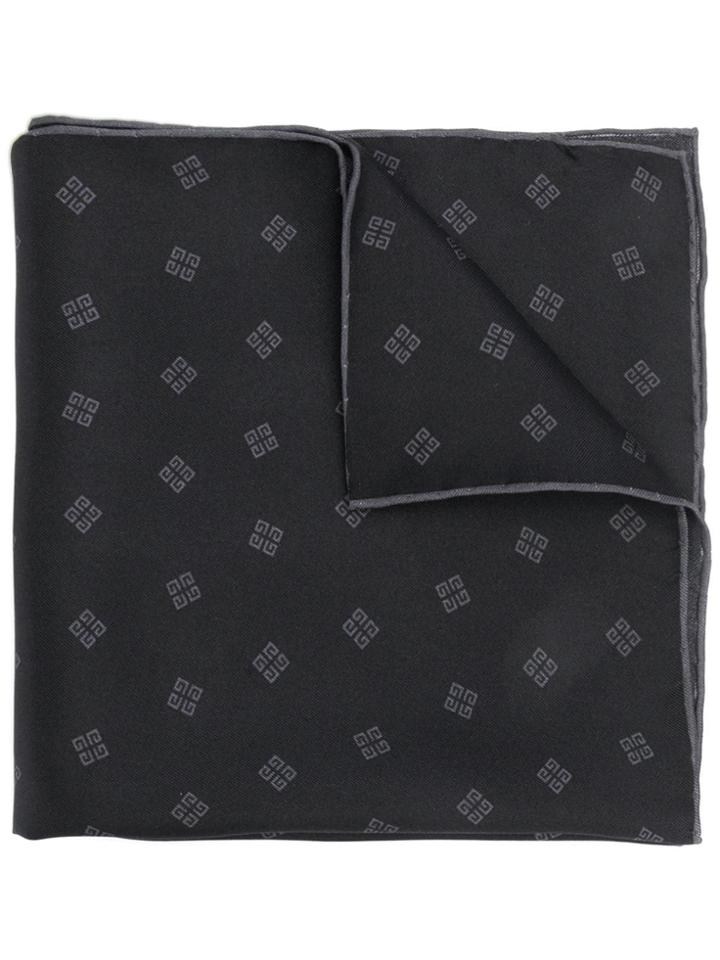 Givenchy Logo Embroidered Pocket Scarf - Black